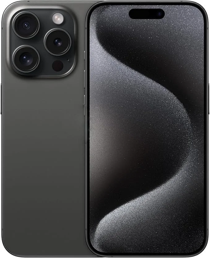 15 Pro Max - آنلاک شده - تراشه A17 Pro، دوربین 48 مگاپیکسلی، USB-C، نمایشگر 6.7 اینچی Super Retina XDR - انتخاب گزینه حافظه (تیتانیوم مشکی، 256 گیگابایت، 8 گیگابایت)