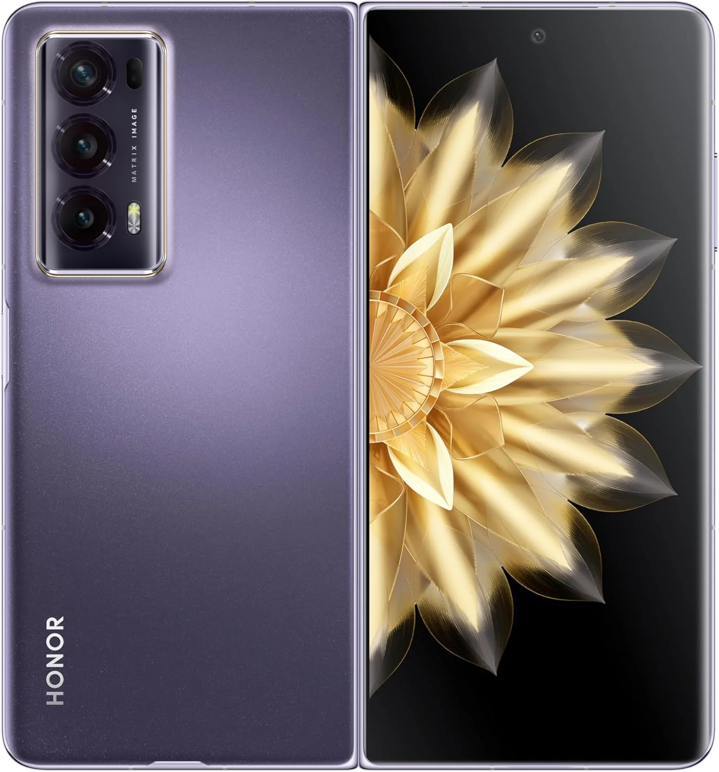 گوشی هوشمند تاشو Honor Magic V2 5G، باریکترین، 16 گیگابایت رم + 512 گیگابایت رام، نمایشگر دوگانه 120 هرتز LTPO OLED، پردازنده پرچمدار Snapdragon 8 Gen 2 (4 نانومتری)، دوربین 50+20+50 مگاپیکسلی OIS، شیشه بنفش گوشی هوشمند تاشو Honor Magic V2 5G، باریکترین، 16 گیگابایت رم + 512 گیگابایت رام، نمایشگر دوگانه 120 هرتز LTPO OLED، پردازنده پرچمدار Snapdragon 8 Gen 2 (4 نانومتری)، دوربین 50+20+50 مگاپیکسلی OIS، شیشه بنفش