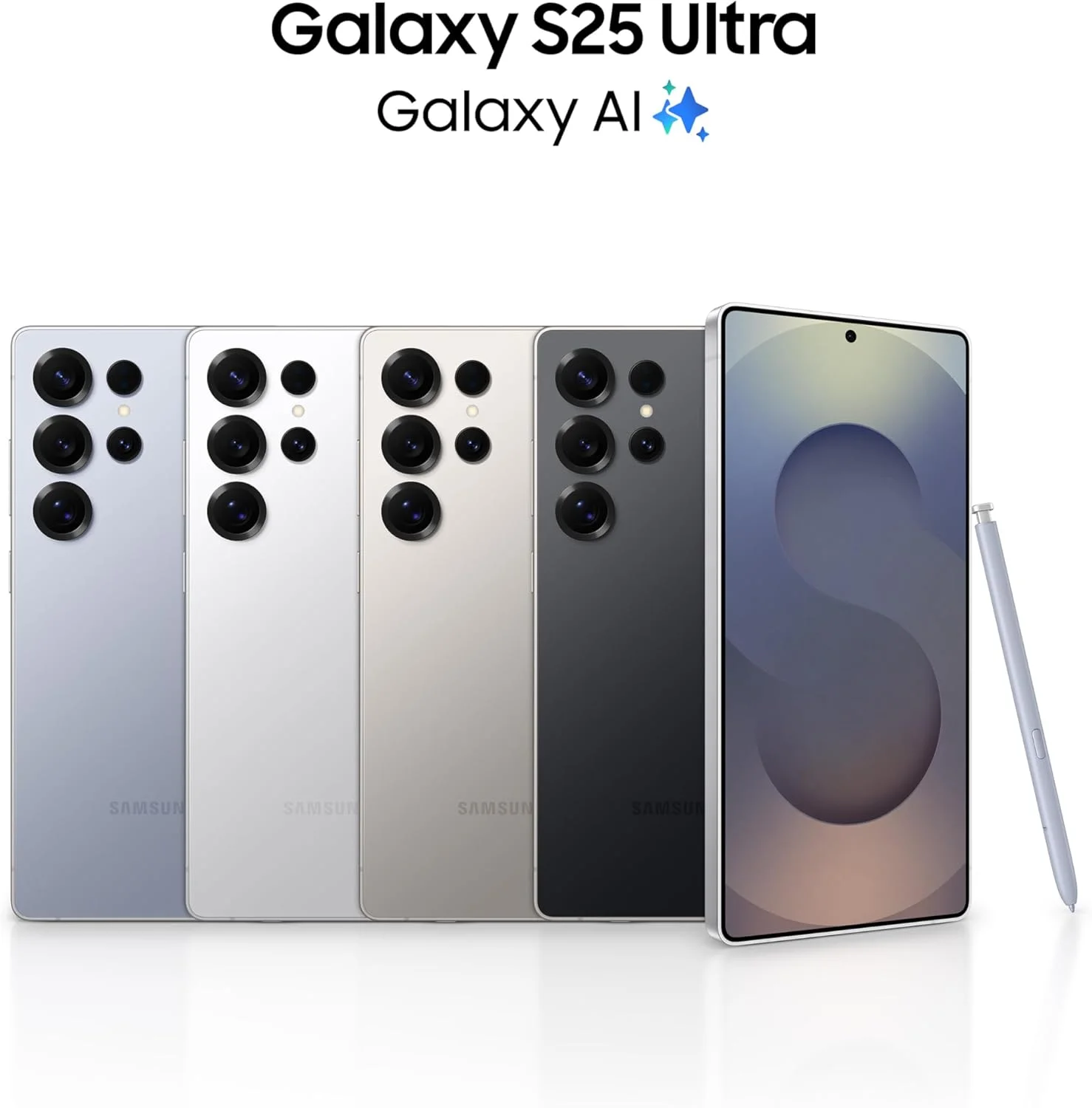 گوشی هوشمند Samsung Galaxy S25 Ultra AI، حافظه 256 گیگابایت، رم 12 گیگابایت، تیتانیوم مشکی، اندروید، دوربین 200 مگاپیکسل، قلم S Pen، عمر باتری طولانی (نسخه امارات)