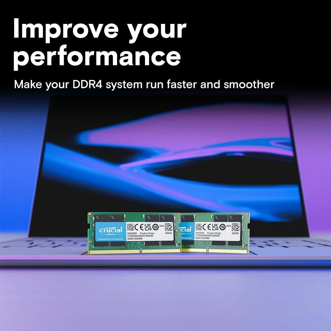 کیت رم کروشیال 32 گیگابایت (2x16GB) DDR4 3200MHz CL22 (یا 2933MHz یا 2666MHz) حافظه لپ تاپ مدل CT2K16G4SFRA32A کیت رم کروشیال 32 گیگابایت (2x16GB) DDR4 3200MHz CL22 (یا 2933MHz یا 2666MHz) حافظه لپ تاپ مدل CT2K16G4SFRA32A