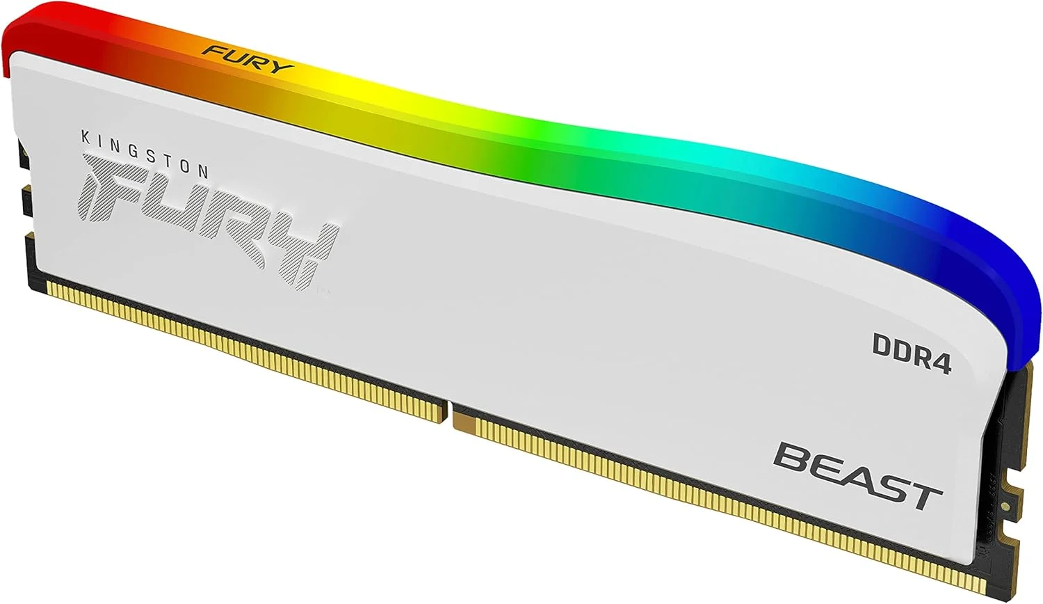 کینگستون FURY Beast White RGB 8GB 3200MT/s DDR4 CL16 DIMM SE تک ماژول - KF432C16BWA/8