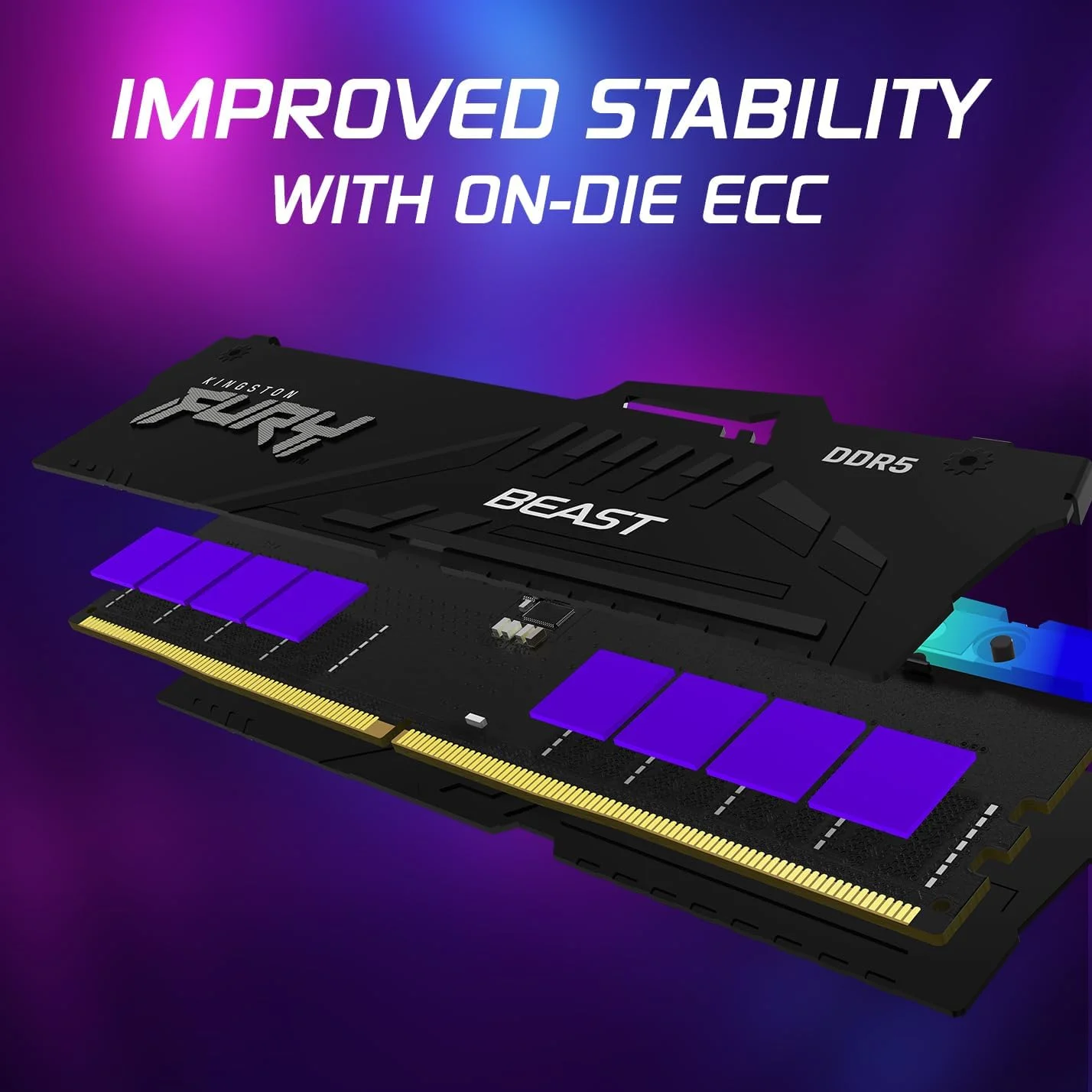 کیت حافظه رم دسکتاپ گیمینگ 32 گیگابایتی DDR5 6000MT/s کینگستون FURY Beast Black RGB EXPO CL30 DIMM (دو عدد) کیت حافظه رم دسکتاپ گیمینگ 32 گیگابایتی DDR5 6000MT/s کینگستون FURY Beast Black RGB EXPO CL30 DIMM (دو عدد)