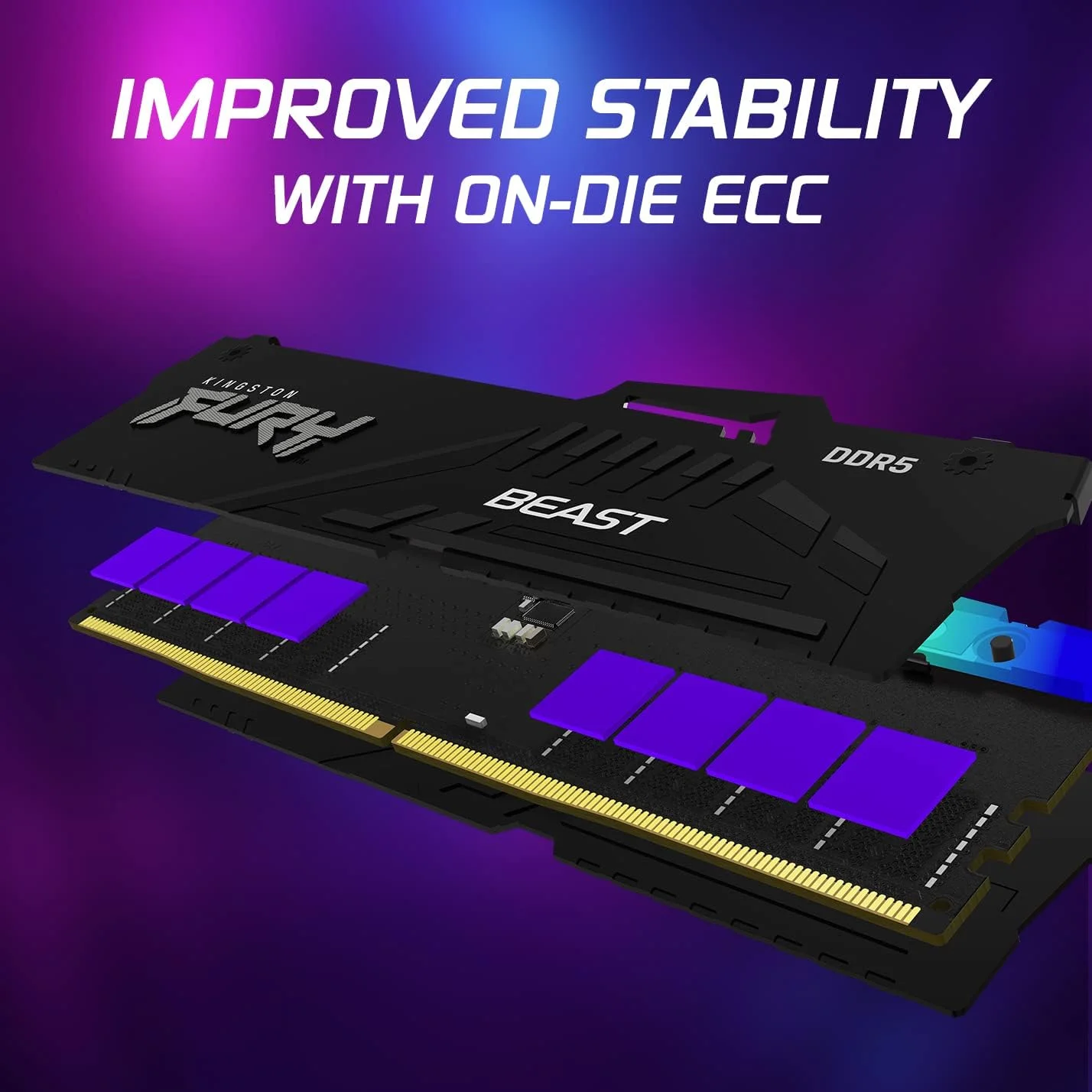 حافظه رم گیمینگ کینگستون FURY Beast Black RGB XMP DDR5 با ظرفیت 128 گیگابایت و سرعت 5600MT/s CL40 DIMM (کیت 4 عددی) - KF556C40BBAK4-128 حافظه رم گیمینگ کینگستون FURY Beast Black RGB XMP DDR5 با ظرفیت 128 گیگابایت و سرعت 5600MT/s CL40 DIMM (کیت 4 عددی) - KF556C40BBAK4-128