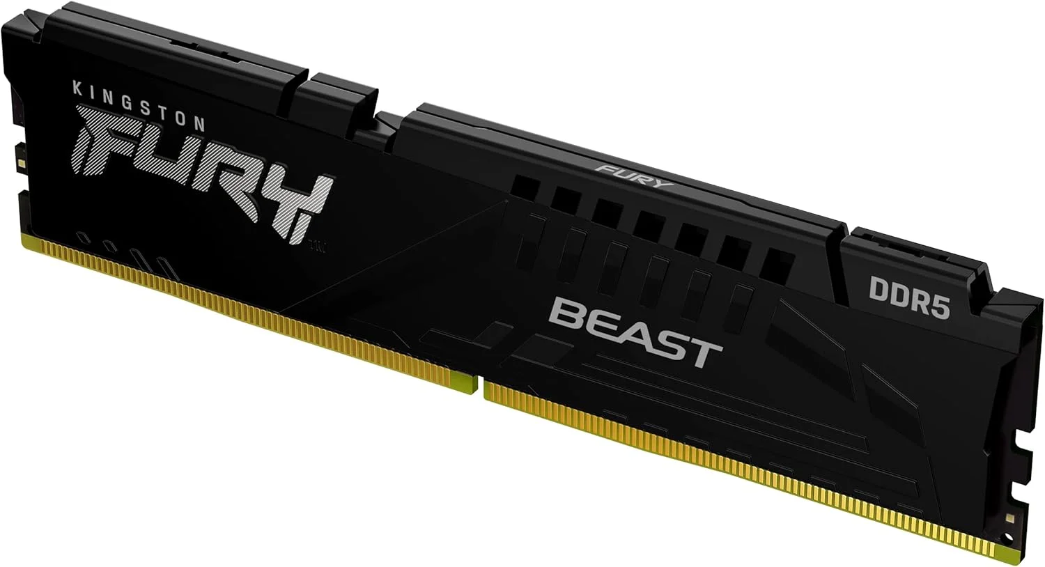 کینگستون FURY Beast DDR5 8GB 5200MT/s DDR5 CL40 DIMM حافظه رم دسکتاپ گیمینگ تک ماژول KF552C40BB 8، مشکی