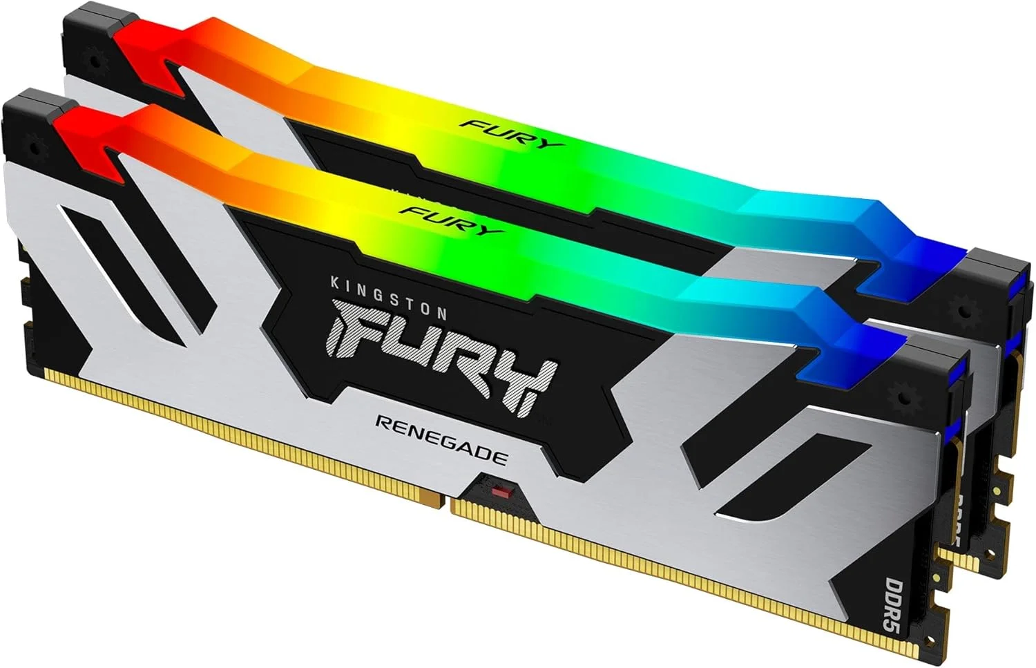 حافظه رم گیمینگ دسکتاپ کینگستون FURY Renegade RGB XMP با ظرفیت 96 گیگابایت، سرعت 6000MT/s، DDR5 CL32 DIMM (کیت 2 عددی) - KF560C32RSAK2-96