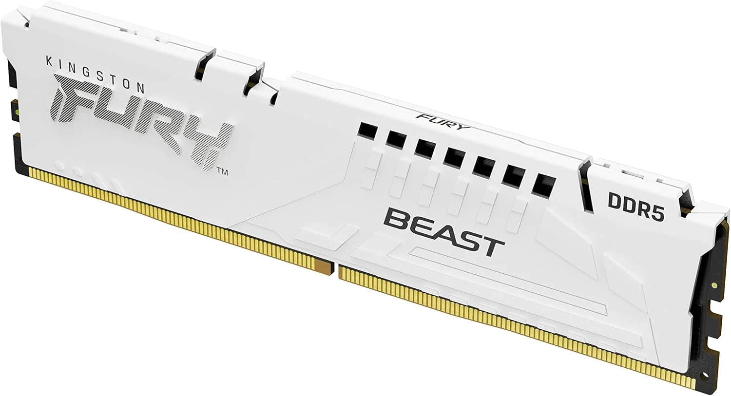 کینگستون تکنولوژی Kingston Fury Beast White 64GB (2x32GB) 5200MT/s CL36 DDR5 Expo DIMM | اورکلاک | پلاگ اند پلی | AMD Expo | کیت 2 عددی | KF552C36BWEK2-64