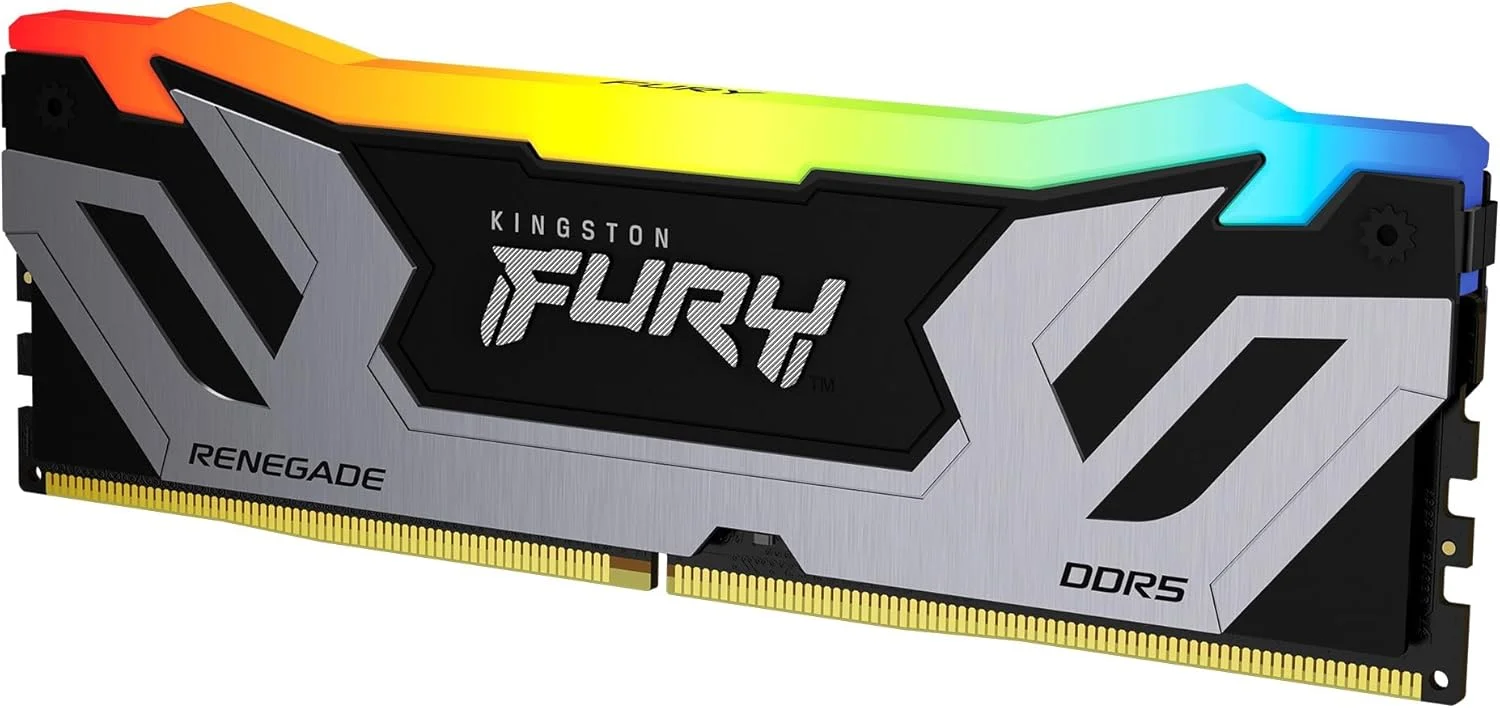 حافظه رم گیمینگ کینگستون Fury Renegade Silver RGB XMP با ظرفیت 48 گیگابایت و سرعت 8400MT/s DDR5 CL40 CUDIMM (کیت 2 عددی) - KF584CU40RSAK2-48 حافظه رم گیمینگ کینگستون Fury Renegade Silver RGB XMP با ظرفیت 48 گیگابایت و سرعت 8400MT/s DDR5 CL40 CUDIMM (کیت 2 عددی) - KF584CU40RSAK2-48