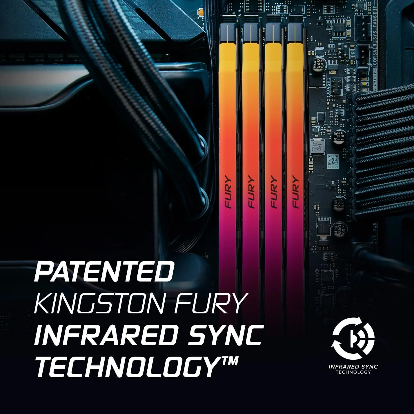 رم گیمینگ دسکتاپ کینگستون Fury Renegade Black RGB XMP با ظرفیت 16 گیگابایت و سرعت 7200MT/s DDR5 CL38 DIMM - KF572C38RSA-16 رم گیمینگ دسکتاپ کینگستون Fury Renegade Black RGB XMP با ظرفیت 16 گیگابایت و سرعت 7200MT/s DDR5 CL38 DIMM - KF572C38RSA-16
