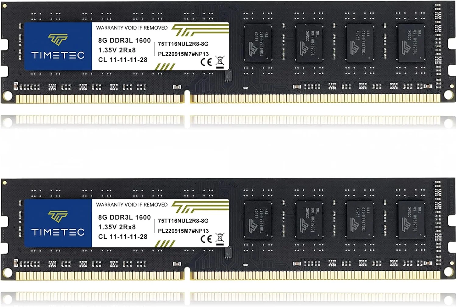 کیت 16 گیگابایتی (2x8 گیگابایت) Timetec DDR3L / DDR3 1600MHz (DDR3L-1600) PC3L-12800 / PC3-12800 Non-ECC Unbuffered 1.35V/1.5V CL11 2Rx8 Dual Rank 240 Pin UDIMM حافظه رم کامپیوتر رومیزی (SDRAM) ارتقاء ماژول کیت 16 گیگابایتی (2x8 گیگابایت) Timetec DDR3L / DDR3 1600MHz (DDR3L-1600) PC3L-12800 / PC3-12800 Non-ECC Unbuffered 1.35V/1.5V CL11 2Rx8 Dual Rank 240 Pin UDIMM حافظه رم کامپیوتر رومیزی (SDRAM) ارتقاء ماژول