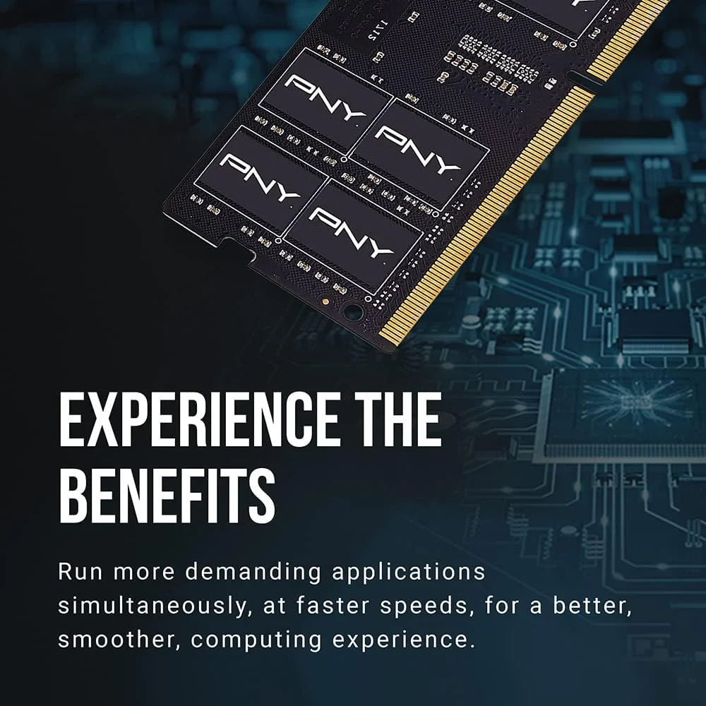 PNY Performance رم 16 گیگابایت DDR4 DRAM 3200MHz (PC4-25600) CL22 (سازگار با 2933MHz، 2666MHz، 2400MHz یا 2133MHz) 1.2V نوت بوک/لپ تاپ (SODIMM) کیت حافظه کامپیوتر – MN16GSD43200-TB PNY Performance رم 16 گیگابایت DDR4 DRAM 3200MHz (PC4-25600) CL22 (سازگار با 2933MHz، 2666MHz، 2400MHz یا 2133MHz) 1.2V نوت بوک/لپ تاپ (SODIMM) کیت حافظه کامپیوتر – MN16GSD43200-TB