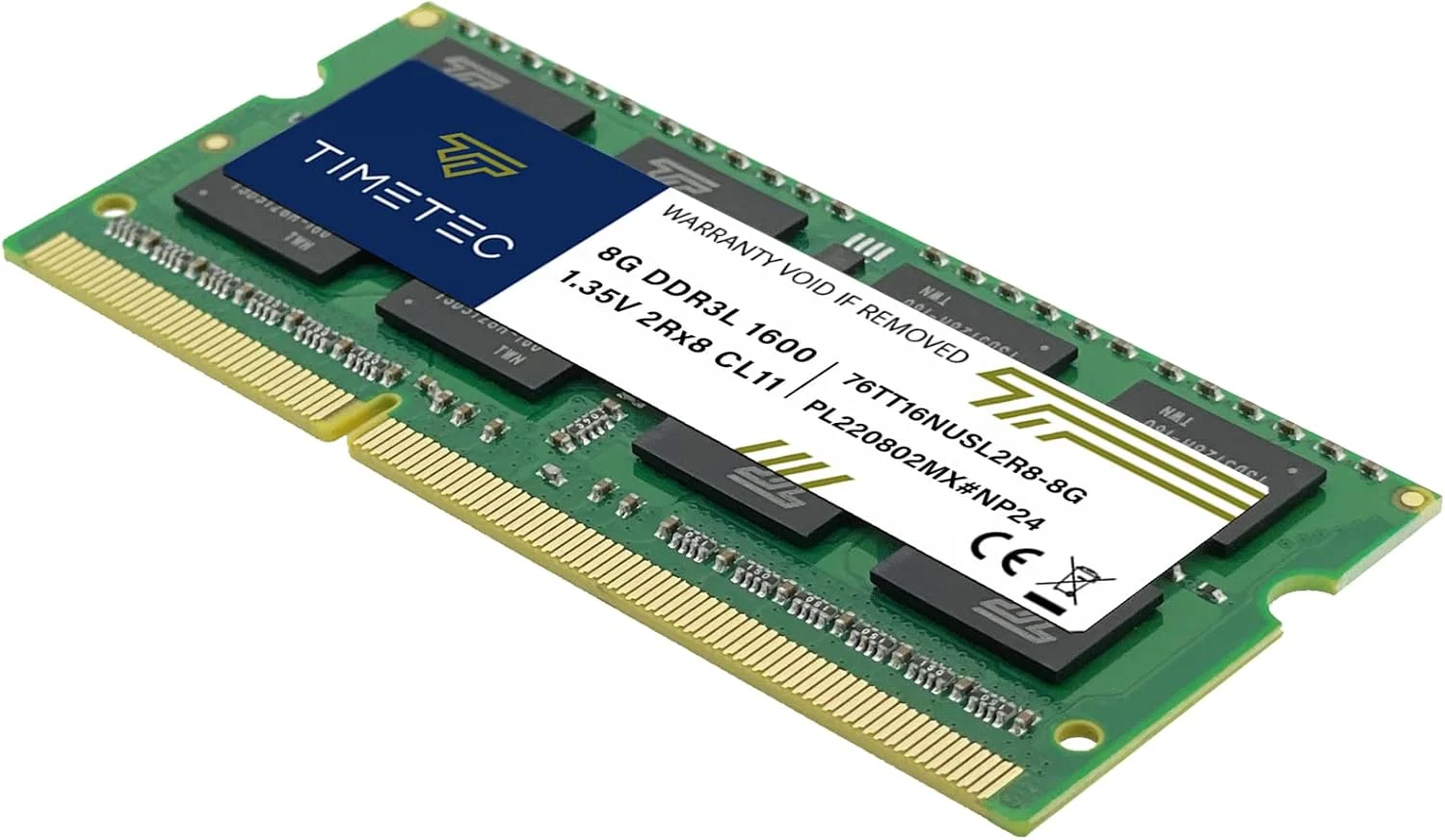 رم لپ تاپ Timetec 8GB DDR3L / DDR3 1600MHz (DDR3L-1600) PC3L-12800 / PC3-12800(PC3L-12800S) Non-ECC Unbuffered 1.35V/1.5V CL11 2Rx8 Dual Rank 204 Pin SODIMM، ارتقاء حافظه کامپیوتر