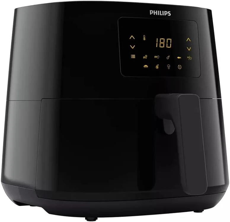 سرخ کن بدون روغن فیلیپس مدل Essential Airfryer XL - ظرفیت 6.2 لیتر، فناوری هوای داغ Rapid Air، صفحه لمسی، اپلیکیشن NutriU با دستور پخت، 2000 وات، 15x15x14 سانتی متر، مشکی (HD9270/90)