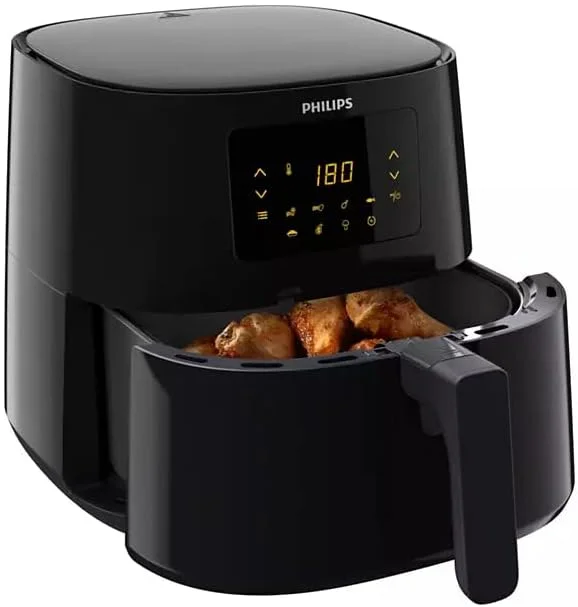 سرخ کن بدون روغن فیلیپس مدل Essential Airfryer XL - ظرفیت 6.2 لیتر، فناوری هوای داغ Rapid Air، صفحه لمسی، اپلیکیشن NutriU با دستور پخت، 2000 وات، 15x15x14 سانتی متر، مشکی (HD9270/90) سرخ کن بدون روغن فیلیپس مدل Essential Airfryer XL - ظرفیت 6.2 لیتر، فناوری هوای داغ Rapid Air، صفحه لمسی، اپلیکیشن NutriU با دستور پخت، 2000 وات، 15x15x14 سانتی متر، مشکی (HD9270/90)