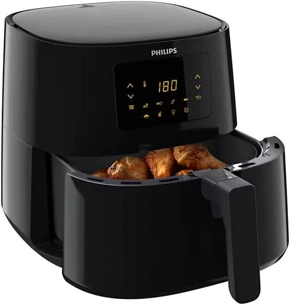 سرخ کن بدون روغن فیلیپس مدل Essential Airfryer XL - ظرفیت 6.2 لیتر، فناوری هوای داغ Rapid Air، صفحه لمسی، اپلیکیشن NutriU با دستور پخت، 2000 وات، 15x15x14 سانتی متر، مشکی (HD9270/90) سرخ کن بدون روغن فیلیپس مدل Essential Airfryer XL - ظرفیت 6.2 لیتر، فناوری هوای داغ Rapid Air، صفحه لمسی، اپلیکیشن NutriU با دستور پخت، 2000 وات، 15x15x14 سانتی متر، مشکی (HD9270/90)