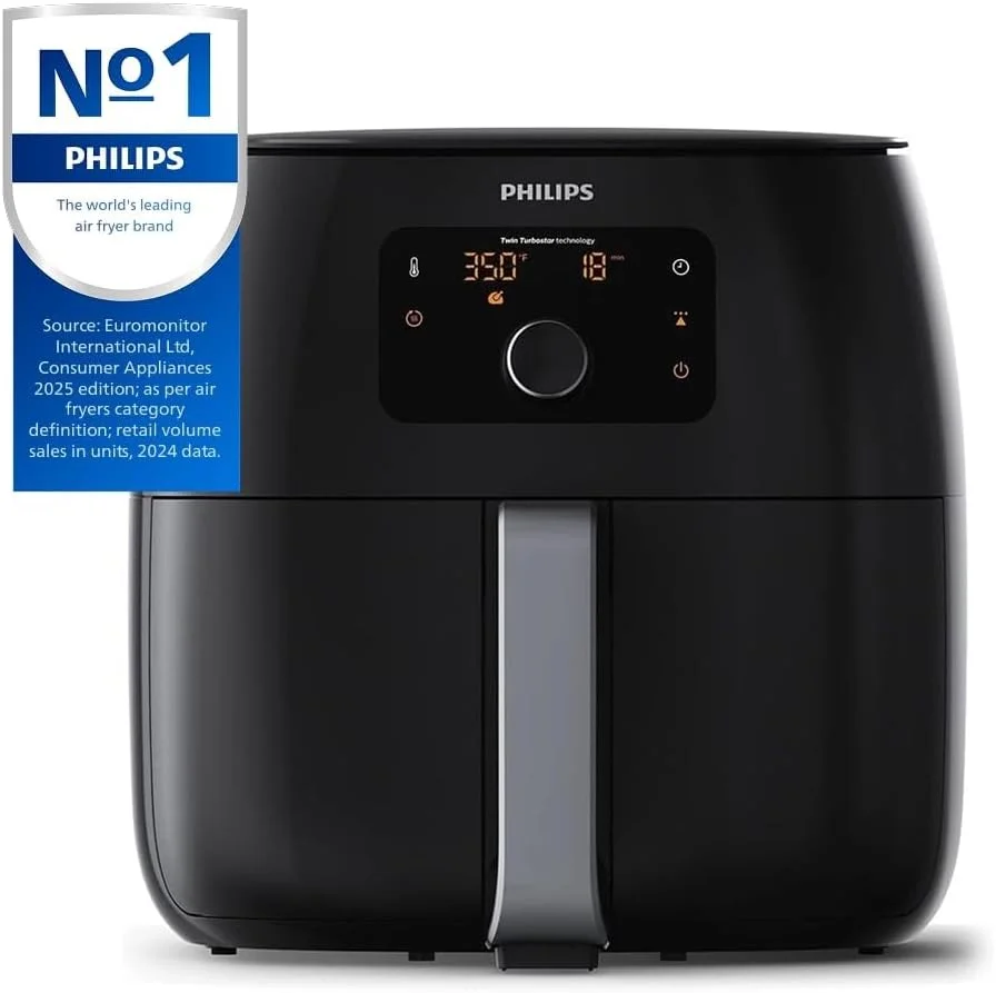 سرخ کن بدون روغن فیلیپس مدل Premium Airfryer XXL با تکنولوژی حذف چربی، 3 پوند/7 کوارت، مشکی، HD9650/96