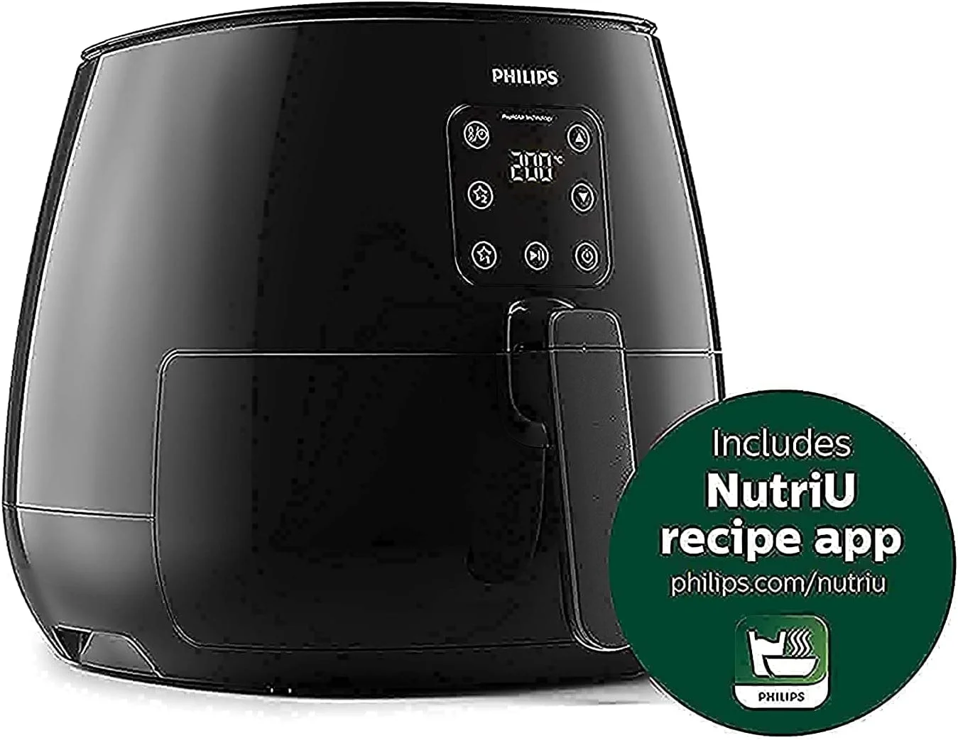 سرخ کن بدون روغن فیلیپس مدل Essential Air Fryer XL HD9260/91، مشکی، 2 سال گارانتی - نسخه امارات