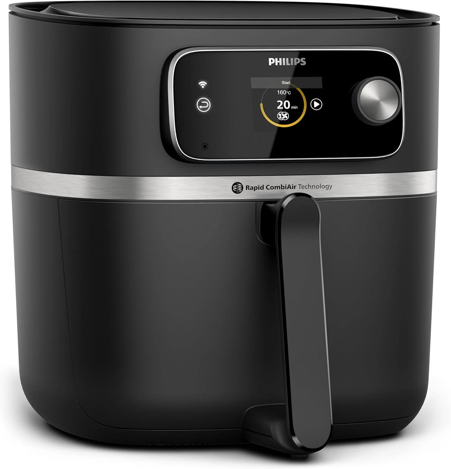 سرخ کن فیلیپس سری 7000 مدل Combi XXL Connected با برنامه Home ID - ظرفیت 8.3 لیتر، 2 کیلوگرم، 2200 وات، فناوری Rapid CombiAir، برنامه های پخت خودکار، دماسنج غذا - HD9880/90 (بازسازی شده)