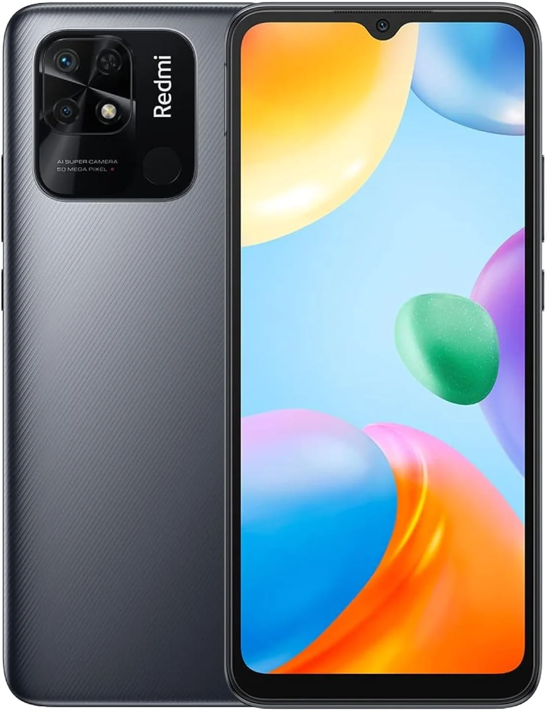 شیائومی Redmi 10C 4G (خاکستری گرافیتی، 4 گیگابایت رم، 128 گیگابایت حافظه) - صفحه نمایش Dot Drop | دوربین پشتی 50 مگاپیکسلی با دوربین 5 مگاپیکسلی