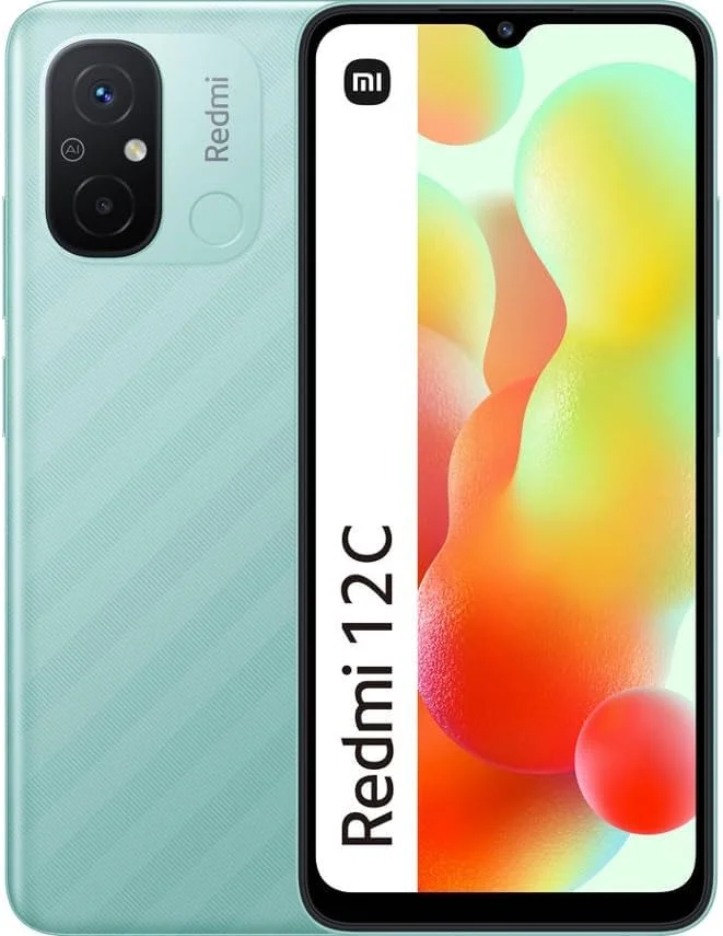 گوشی موبایل شیائومی Redmi 12C دو سیم کارت 64 گیگابایت حافظه داخلی + 3 گیگابایت رم (فقط GSM | بدون CDMA) نسخه بین المللی آنلاک شده کارخانه ای 4G/LTE (سبز نعنایی)
