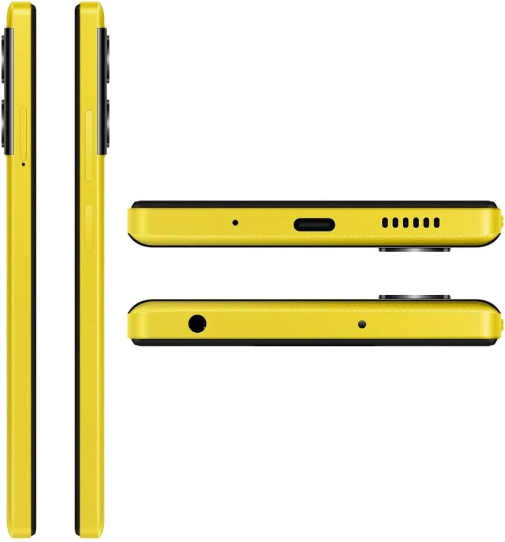 گوشی موبایل شیائومی POCO M4 5G (زرد POCO، رم 6 گیگابایت، حافظه 128 گیگابایت) صفحه نمایش 90 هرتز FHD+ DynamicSwitch، پردازنده MediaTek Dimensity 700 با دوربین دوگانه 13 مگاپیکسلی AI، باتری با ظرفیت بالای 5000 میلی آمپر ساعت