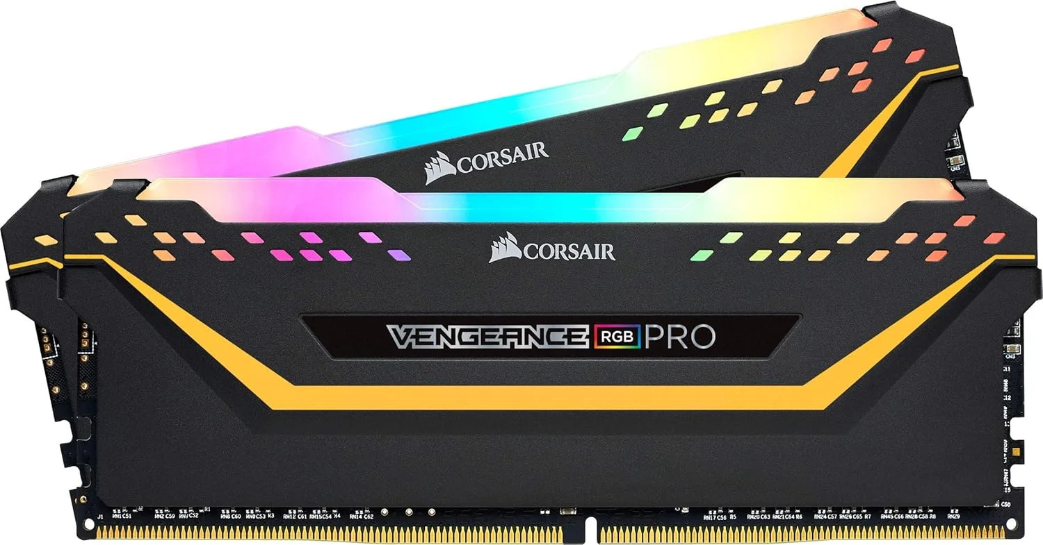 رم کورسیر VENGEANCE RGB PRO 16GB (2x8GB) DDR4 3200 (PC4-25600) C16 1.35V - نسخه مشکی TUF