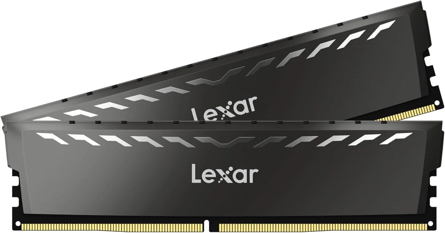 رم دسکتاپ Lexar THOR 16GB (2x8GB) DDR4 با سرعت 3200MT/s CL16 به همراه هیت سینک، Intel XMP 2.0 (مشکی) مدل LD4U08G32C16LG-RUD