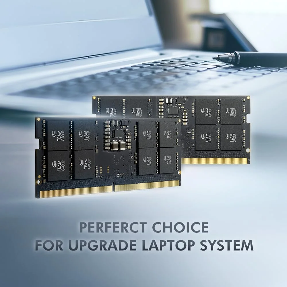 رم لپ تاپ TEAMGROUP Elite SODIMM DDR5 32GB (دو عدد 16 گیگابایتی) 5600Mhz (PC5-44800) CL46 Non-ECC Unbuffered 1.1V 262 Pin - مدل TED532G5600C46ADC-S01 رم لپ تاپ TEAMGROUP Elite SODIMM DDR5 32GB (دو عدد 16 گیگابایتی) 5600Mhz (PC5-44800) CL46 Non-ECC Unbuffered 1.1V 262 Pin - مدل TED532G5600C46ADC-S01