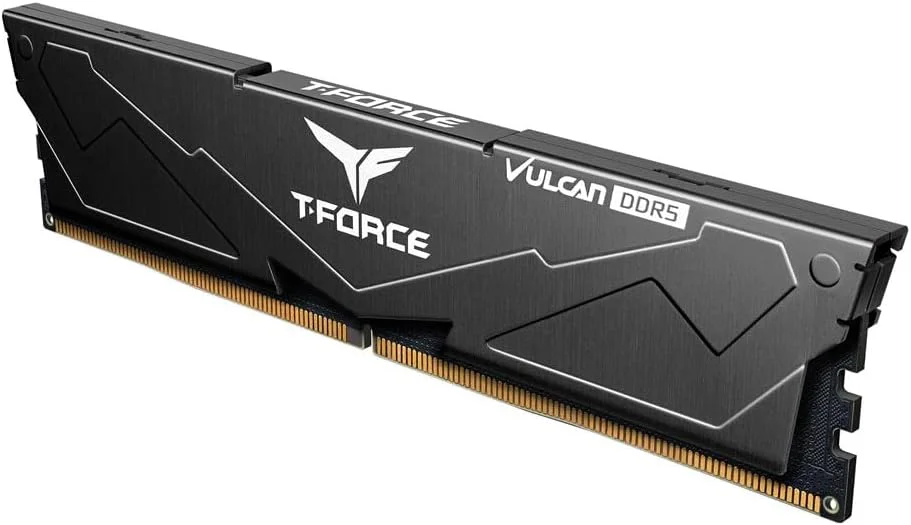 رم دسکتاپ گیمینگ TeamGroup T-Force Vulcan 32GB 5600MHz CL36 با هیت سینک فلزی آلومینیومی DDR5 با قابلیت دفع حرارت پیشرفته، پشتیبانی از Intel XMP 3.0 / AMD EXPO (مشکی) - FLBD532G5600HC36B01 رم دسکتاپ گیمینگ TeamGroup T-Force Vulcan 32GB 5600MHz CL36 با هیت سینک فلزی آلومینیومی DDR5 با قابلیت دفع حرارت پیشرفته، پشتیبانی از Intel XMP 3.0 / AMD EXPO (مشکی) - FLBD532G5600HC36B01