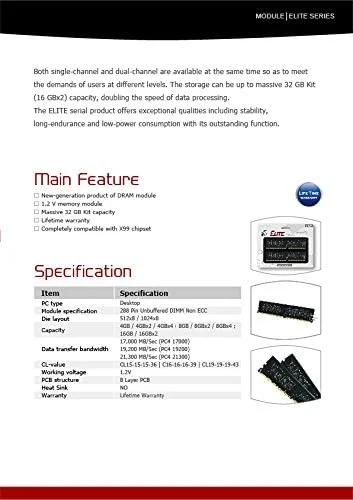 رم TEAMGROUP مدل D4 2400 با ظرفیت 8 گیگابایت C16 سری Team Elite