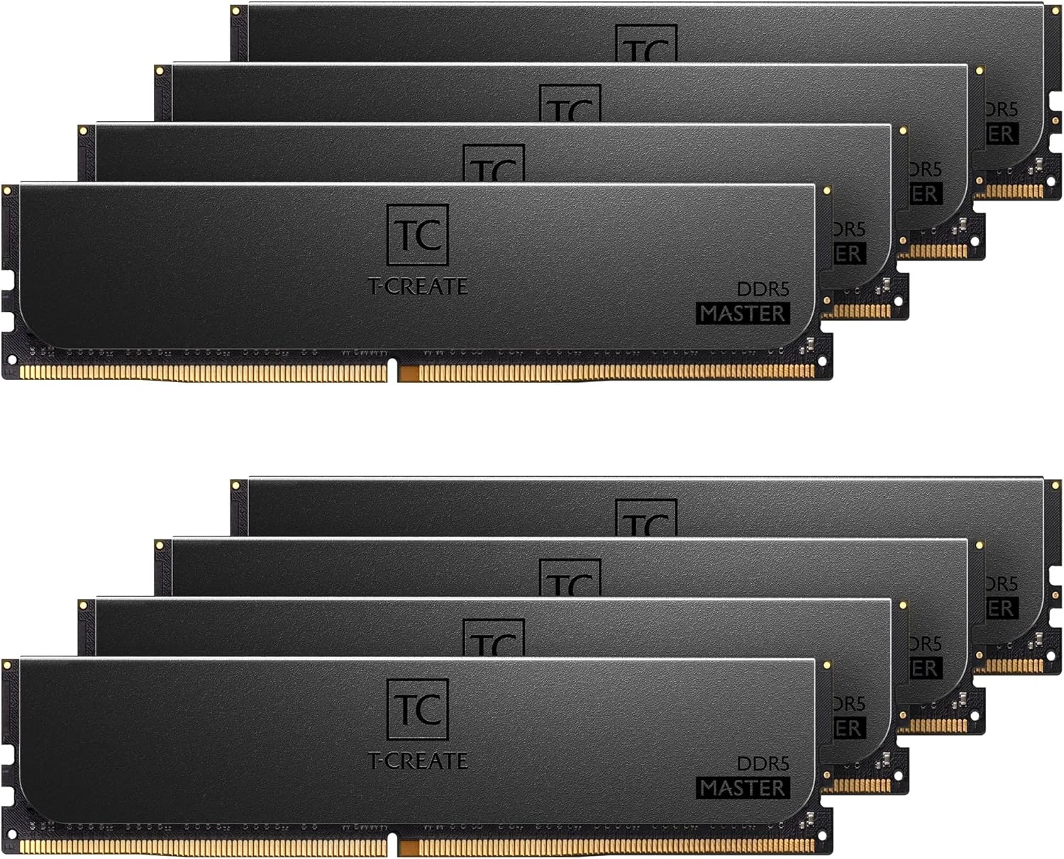 کیت حافظه رم ورک استیشن 192 گیگابایتی TEAMGROUP T-Create Master Overclocking DDR5 R-DIMM (شامل 8 عدد رم 24 گیگابایتی) 6000 مگاهرتز (PC5-48000) CL32 Hynix M-DIE مشکی - CTCMD5192G6000HC32AOC01