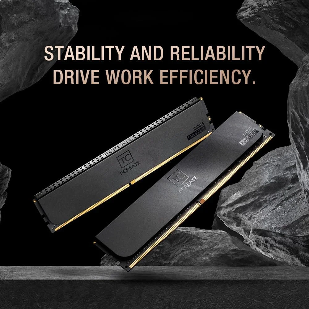 کیت حافظه رم ورک استیشن 192 گیگابایتی TEAMGROUP T-Create Master Overclocking DDR5 R-DIMM (شامل 8 عدد رم 24 گیگابایتی) 6000 مگاهرتز (PC5-48000) CL32 Hynix M-DIE مشکی - CTCMD5192G6000HC32AOC01
