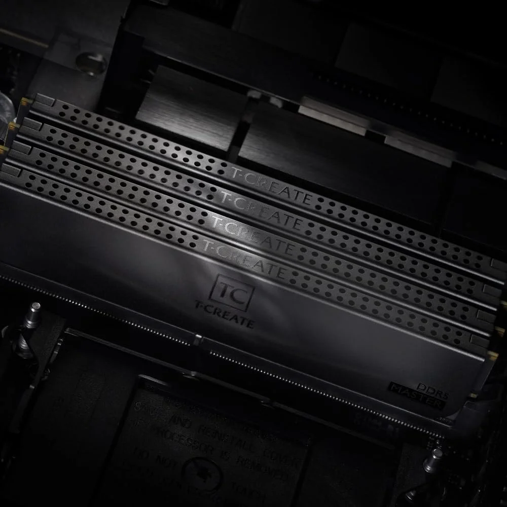 کیت حافظه رم ورک استیشن 192 گیگابایتی TEAMGROUP T-Create Master Overclocking DDR5 R-DIMM (شامل 8 عدد رم 24 گیگابایتی) 6000 مگاهرتز (PC5-48000) CL32 Hynix M-DIE مشکی - CTCMD5192G6000HC32AOC01