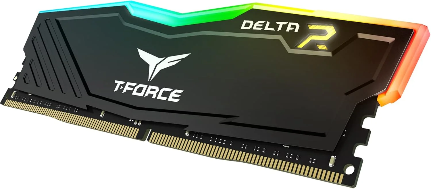 رم دسکتاپ 16 گیگابایتی (2x8GB) TEAMGROUP T-Force Delta RGB DDR4 3200MHz (PC4-25600) CL16 مشکی - TF3D416G3200HC16CDC01