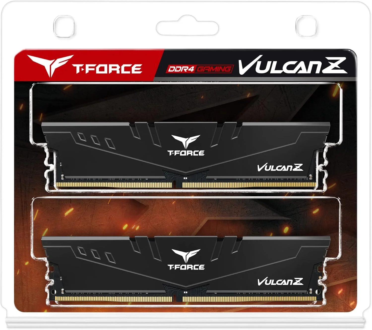 کیت 16 گیگابایتی (2x8GB) رم دسکتاپ TEAMGROUP T-Force Vulcan Z DDR4 3200MHz (PC4-25600) CL16 مدل TLZBD416G3200HC16FDC01 - مشکی
