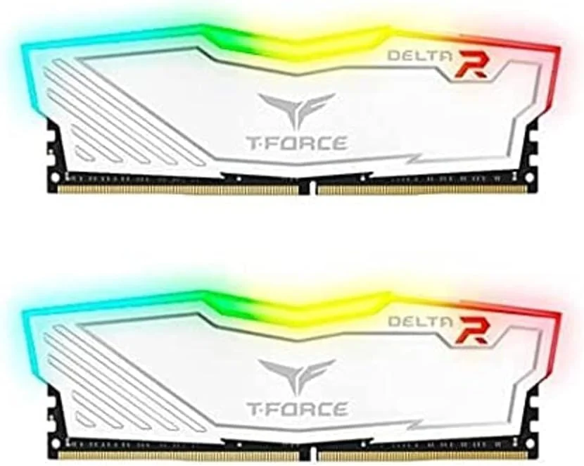 رم گیمینگ TEAMGROUP Team T-Force Delta RGB DDR4، 2 عدد 8 گیگابایت، 3200 مگاهرتز، 288 پین DIMM، سفید