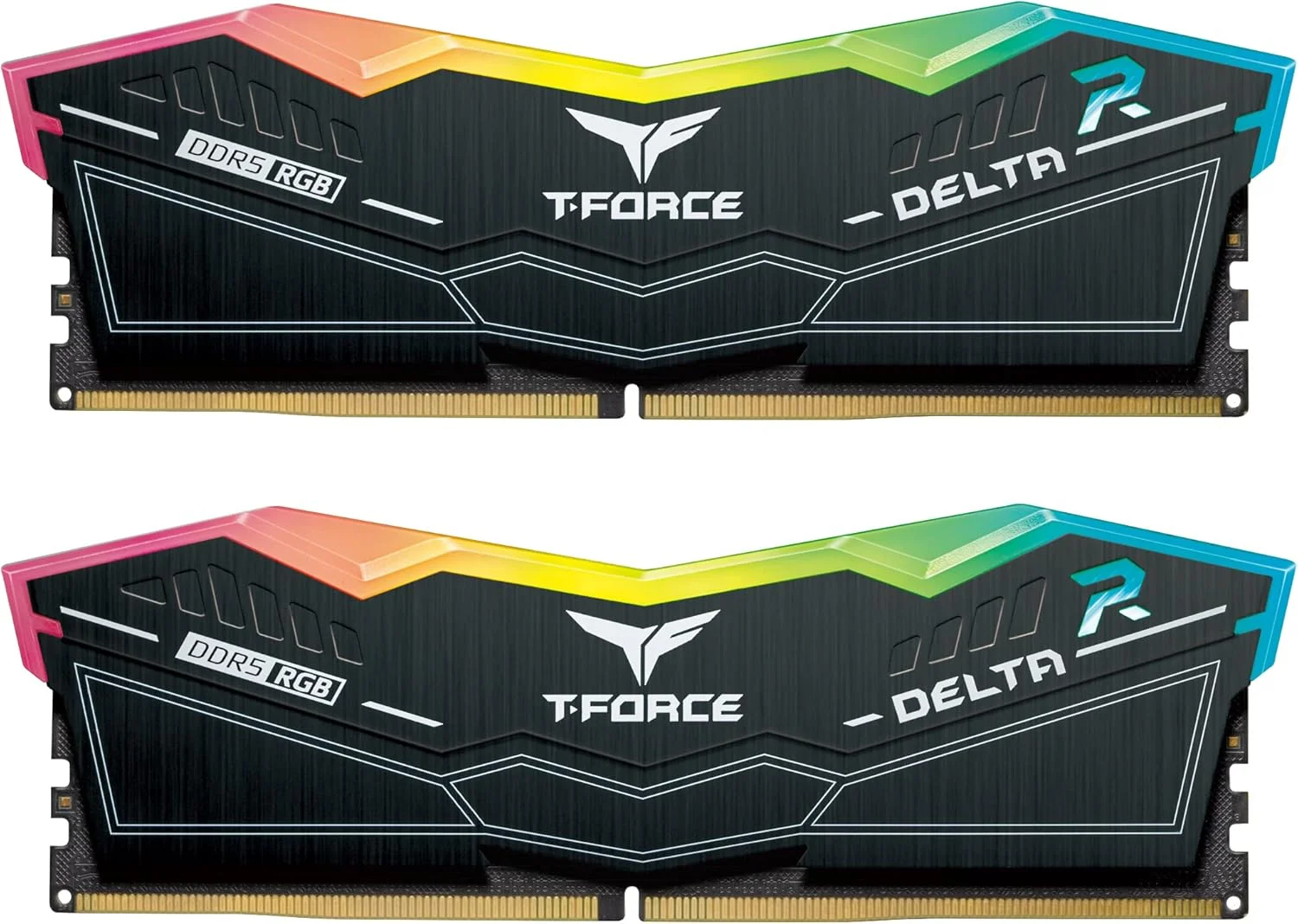کیت حافظه رم دسکتاپ 32 گیگابایتی (2x16GB) TEAMGROUP T-Force Delta RGB DDR5 6400MHz (PC5-51200) CL40 (مشکی) برای Z690 - FF3D532G6400HC40BDC01