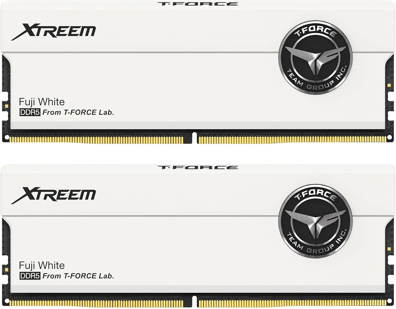 رم دسکتاپ TEAMGROUP T-Force XTREEM DDR5 با ظرفیت 48 گیگابایت (2x24GB) 8000MHz PC5-64000 CL38 M-DIE، سازگار با Intel XMP 3.0 و AMD Expo، سفید مدل FFWD548G8000HC38EDC01