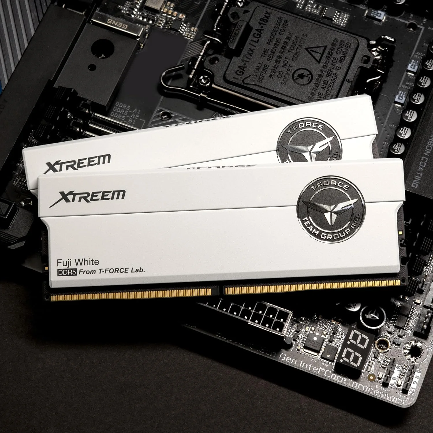 رم دسکتاپ TEAMGROUP T-Force XTREEM DDR5 با ظرفیت 48 گیگابایت (2x24GB) 8000MHz PC5-64000 CL38 M-DIE، سازگار با Intel XMP 3.0 و AMD Expo، سفید مدل FFWD548G8000HC38EDC01 رم دسکتاپ TEAMGROUP T-Force XTREEM DDR5 با ظرفیت 48 گیگابایت (2x24GB) 8000MHz PC5-64000 CL38 M-DIE، سازگار با Intel XMP 3.0 و AMD Expo، سفید مدل FFWD548G8000HC38EDC01