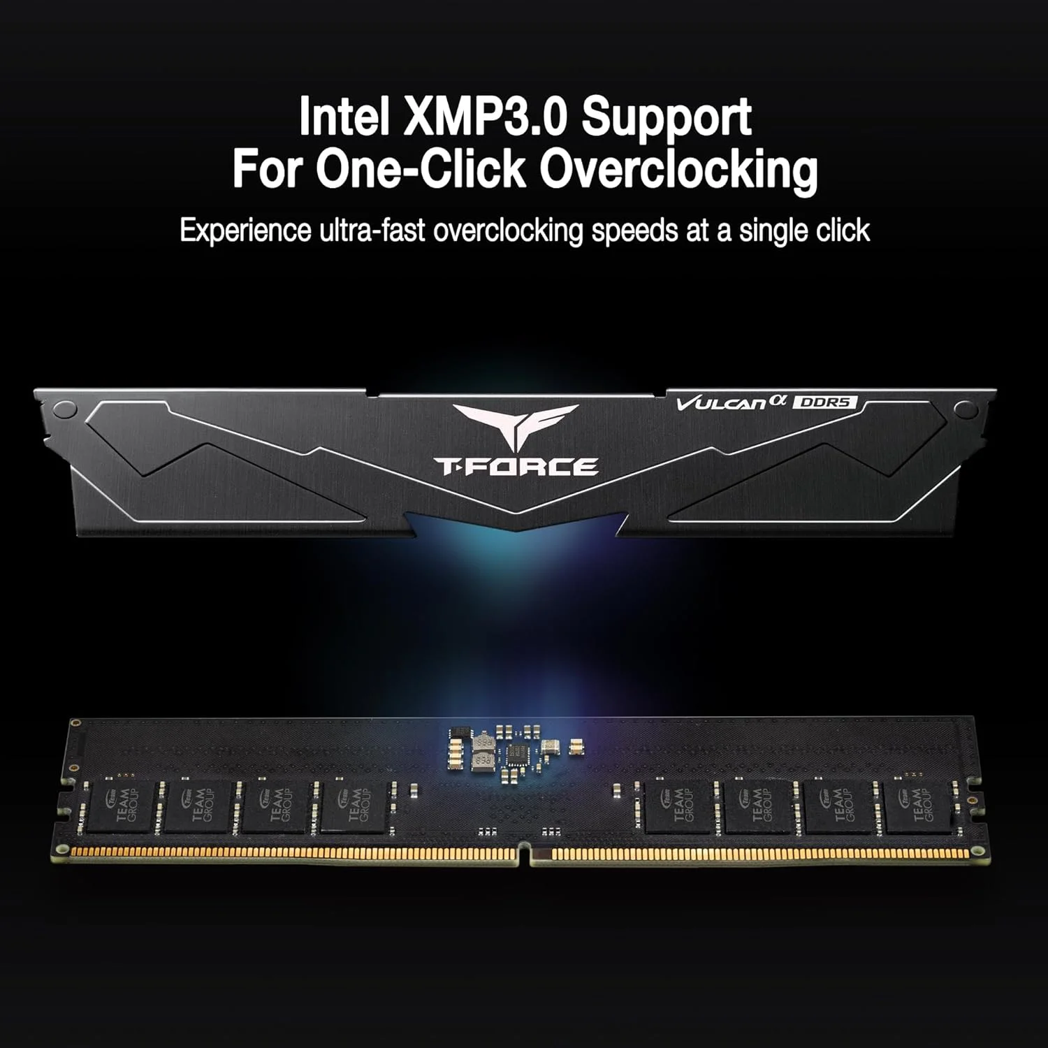 رم دسکتاپ TEAMGROUP T-Force Vulcan Alpha DDR5 با ظرفیت 32 گیگابایت (2x16GB) 6000MHz (PC5-48000) CL38، رم بهینه شده AMD، رنگ مشکی مدل FLABD532G6000HC38JDC01 رم دسکتاپ TEAMGROUP T-Force Vulcan Alpha DDR5 با ظرفیت 32 گیگابایت (2x16GB) 6000MHz (PC5-48000) CL38، رم بهینه شده AMD، رنگ مشکی مدل FLABD532G6000HC38JDC01