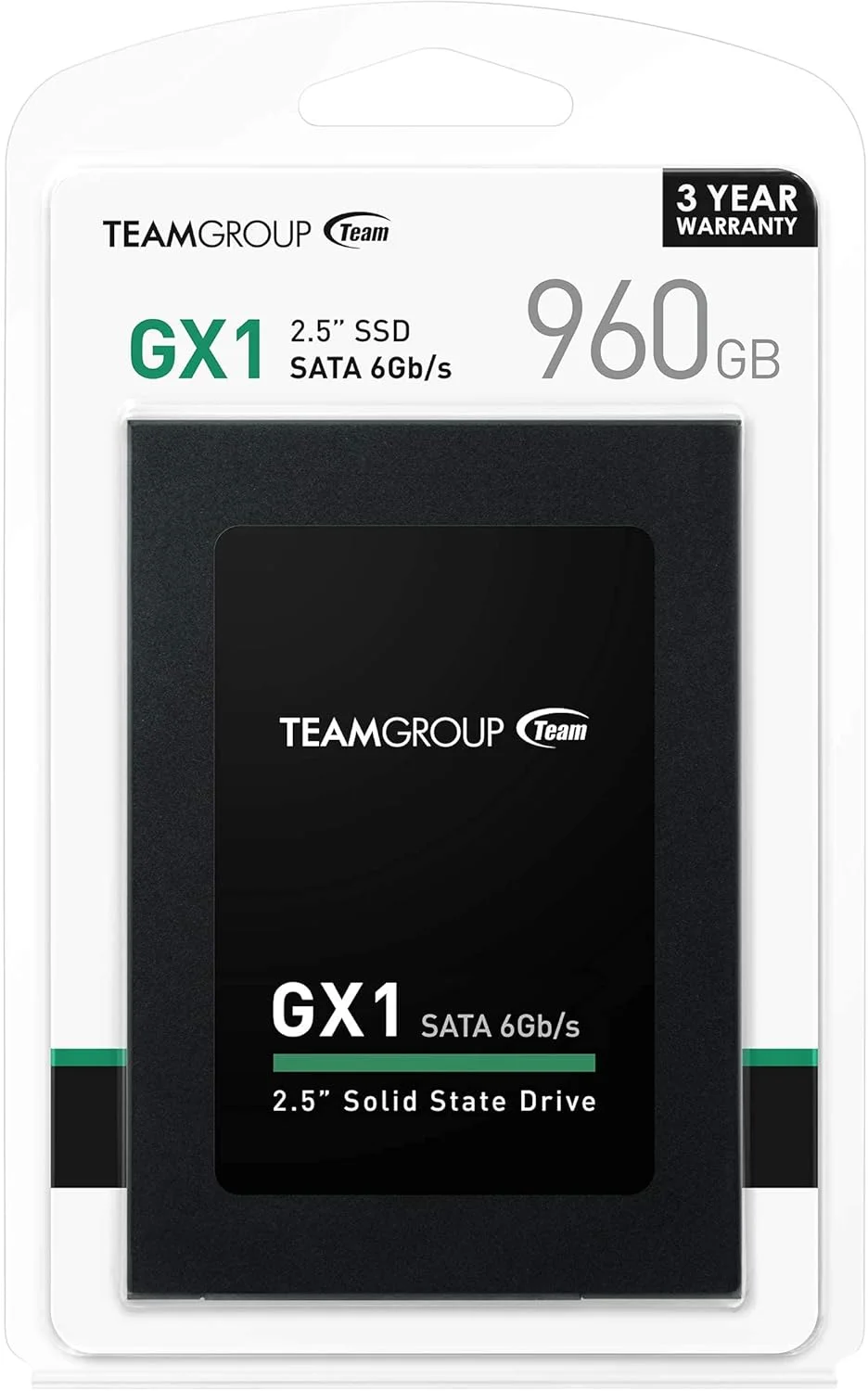 حافظه اس اس دی TEAMGROUP T253X1960G0C101 Team Group SSD GX1 960GB 2.5 اینچی، SATA III 6GB/s، سرعت خواندن/نوشتن 530/480 مگابایت بر ثانیه