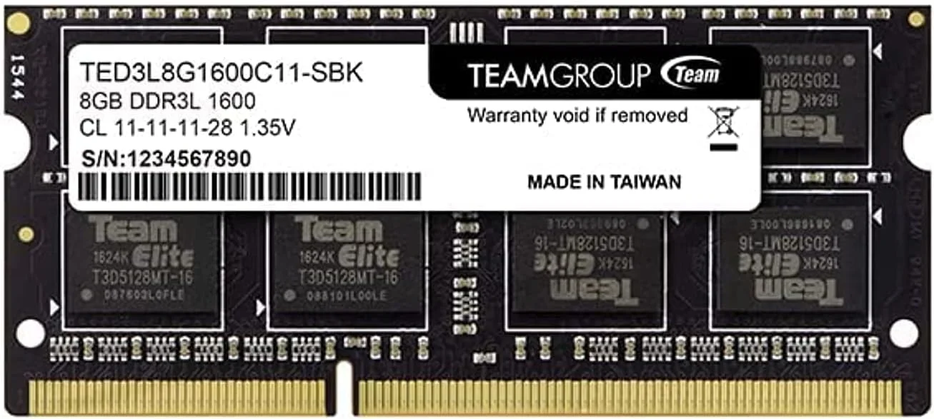 تیم گروپ Team Elite DDR3 8 گیگابایت SO DIMM 204 پین بدون بافر، 1600 مگاهرتز - 8 گیگابایت