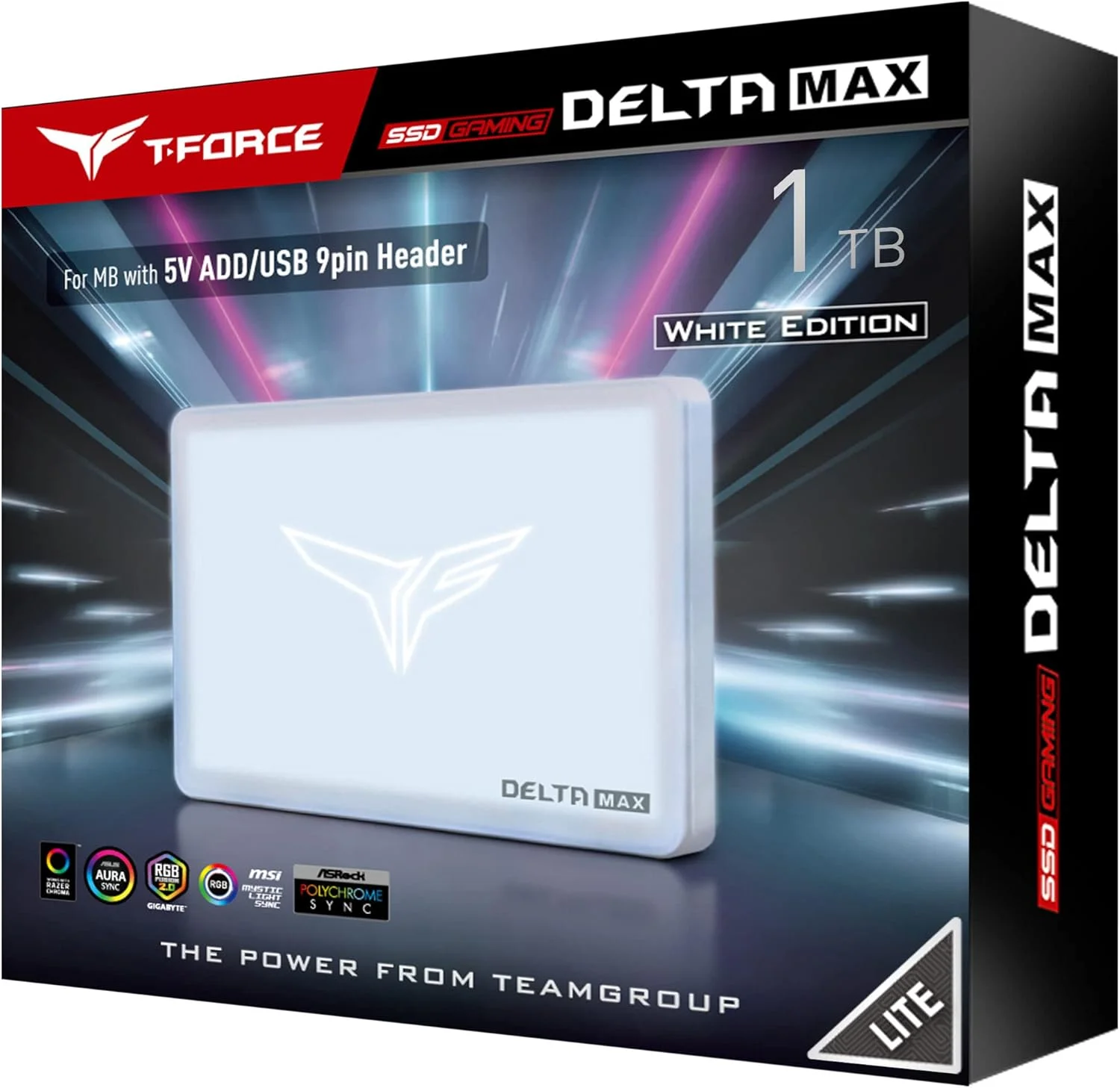 حافظه اس اس دی 1 ترابایتی TEAMGROUP TEAM GROUP DELTA MAX LITE RGB مدل T253TM001T0C425 حافظه اس اس دی 1 ترابایتی TEAMGROUP TEAM GROUP DELTA MAX LITE RGB مدل T253TM001T0C425