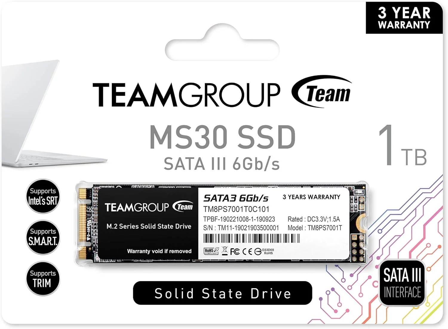 حافظه اس اس دی TEAMGROUP Team Group MS30 - 1 ترابایت - SATA 6Gb/s حافظه اس اس دی TEAMGROUP Team Group MS30 - 1 ترابایت - SATA 6Gb/s