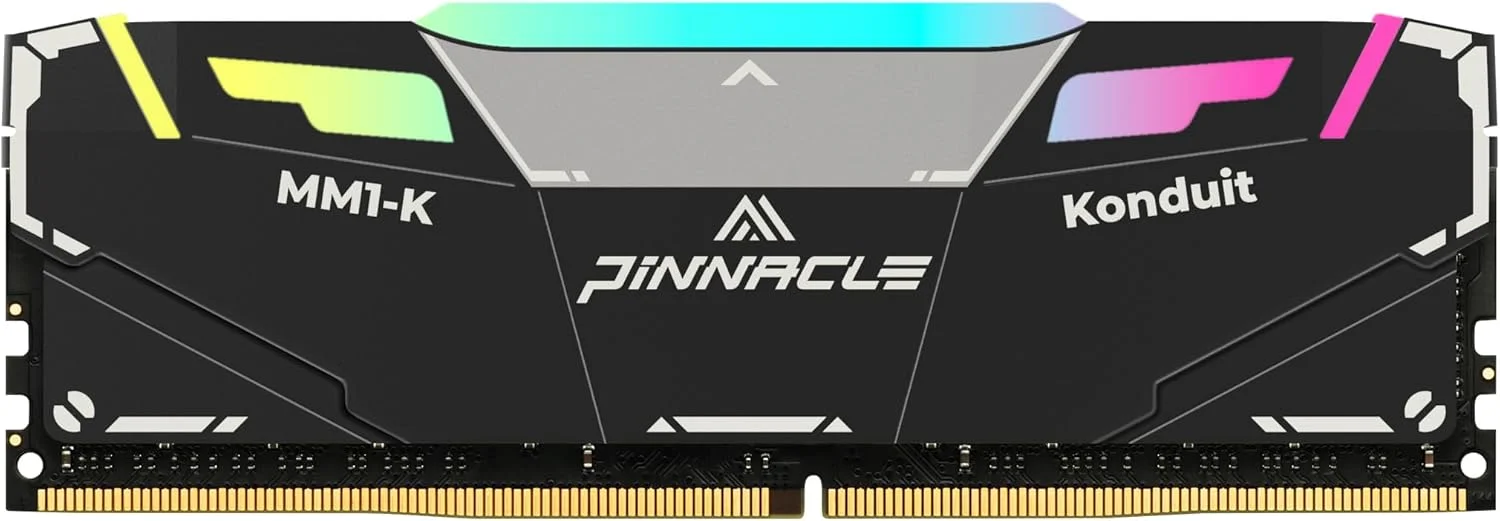 رم گیمینگ Timetec Pinnacle Konduit RGB با ظرفیت 8 گیگابایت DDR4 3600MHz PC4-28800 CL18-22-22-42 XMP2.0 اورکلاک 1.35V سازگار با AMD و Intel برای ماژول رم کامپیوتر گیمینگ دسکتاپ - مشکی