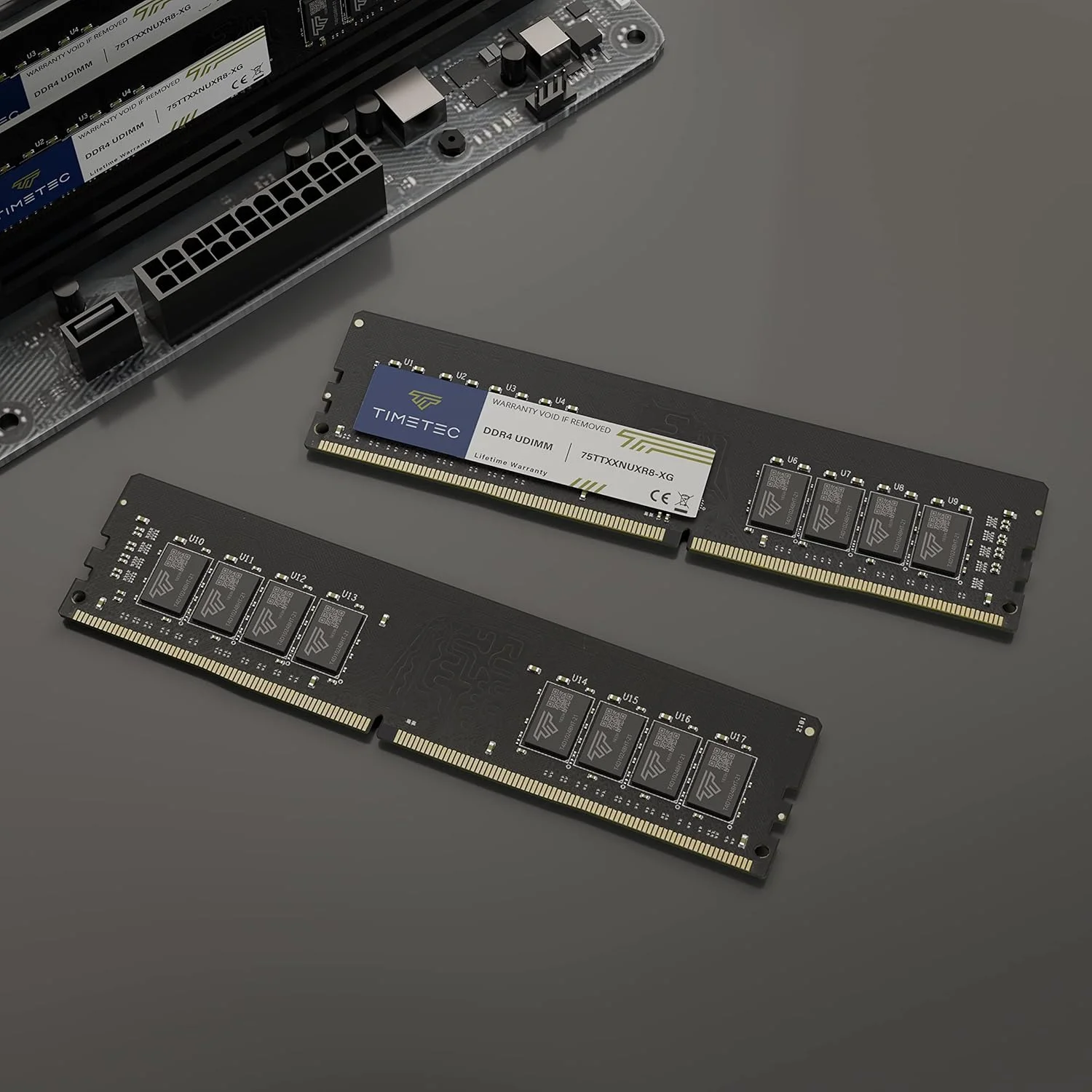 کیت 16 گیگابایتی (2x8GB) Timetec DDR4 2400MHz PC4-19200 Non-ECC Unbuffered 1.2V CL17 1Rx8 Single Rank 288 Pin UDIMM حافظه رم کامپیوتر رومیزی (کیت 16 گیگابایتی (2x8GB))