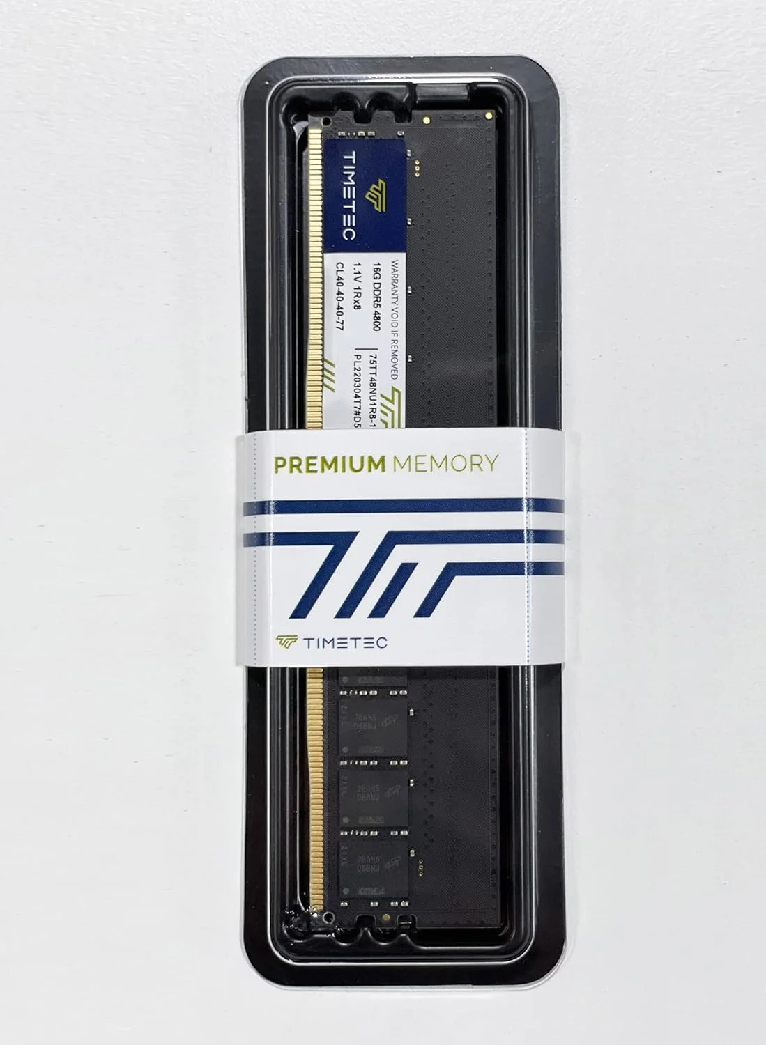 تایمتک 16 گیگابایت DDR5 4800MHz PC5-38400 بدون بافر Non-ECC 1.1V CL40 1Rx8 تک ردیفه 288 پین UDIMM حافظه رم دسکتاپ (16 گیگابایت) تایمتک 16 گیگابایت DDR5 4800MHz PC5-38400 بدون بافر Non-ECC 1.1V CL40 1Rx8 تک ردیفه 288 پین UDIMM حافظه رم دسکتاپ (16 گیگابایت)