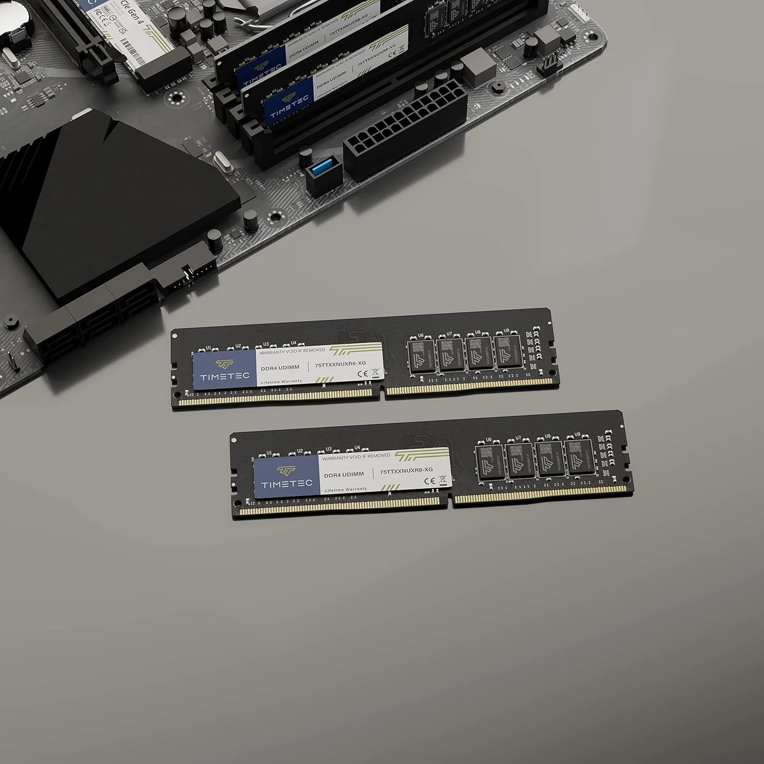 کیت 16 گیگابایتی (2x8GB) Timetec DDR4 2400MHz PC4-19200 Non-ECC Unbuffered 1.2V CL17 1Rx8 Single Rank 288 Pin UDIMM حافظه رم کامپیوتر رومیزی (کیت 16 گیگابایتی (2x8GB))