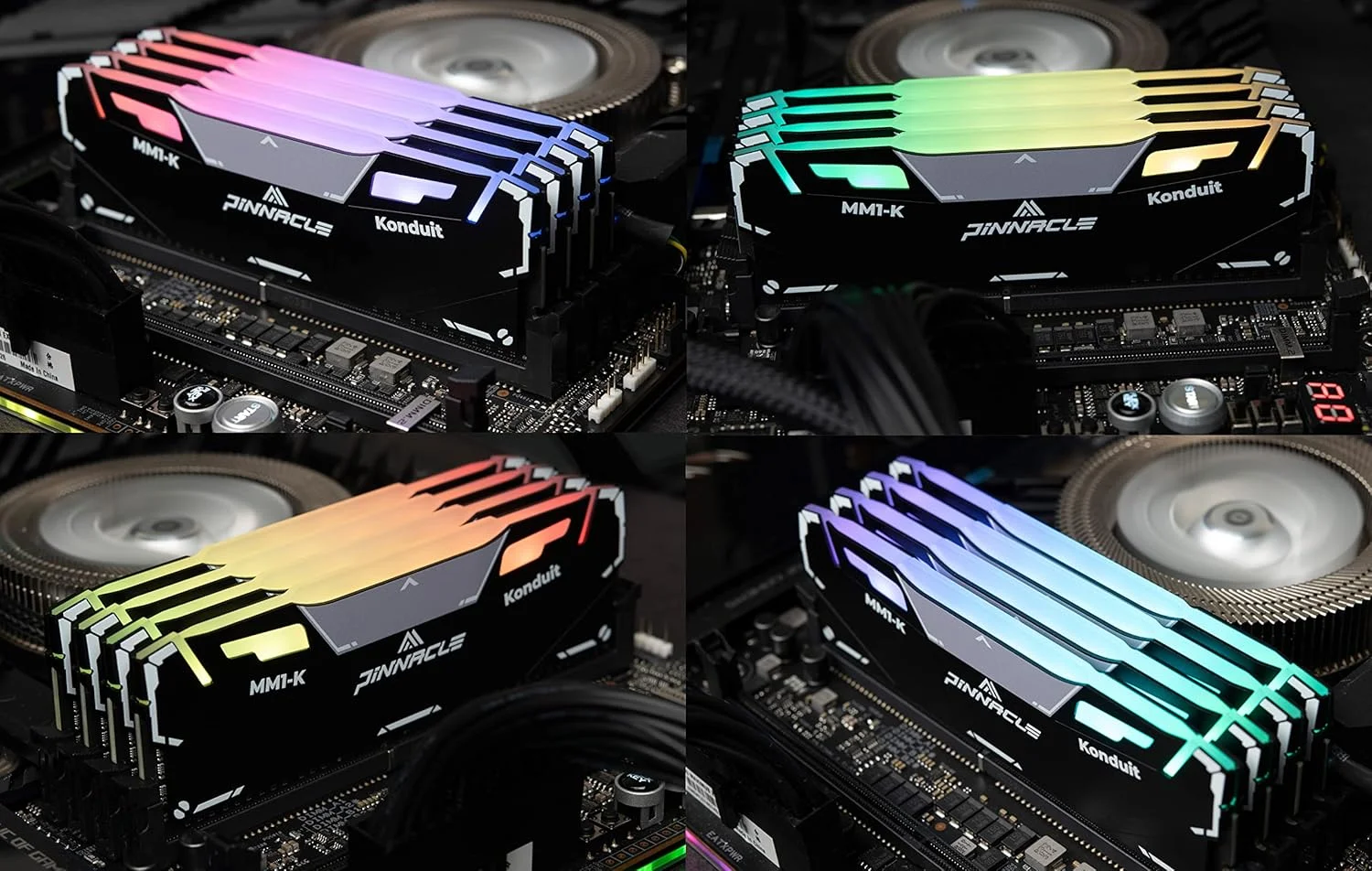 رم گیمینگ Timetec Pinnacle Konduit RGB با ظرفیت 8 گیگابایت DDR4 3600MHz PC4-28800 CL18-22-22-42 XMP2.0 اورکلاک 1.35V سازگار با AMD و Intel برای ماژول رم کامپیوتر گیمینگ دسکتاپ - مشکی