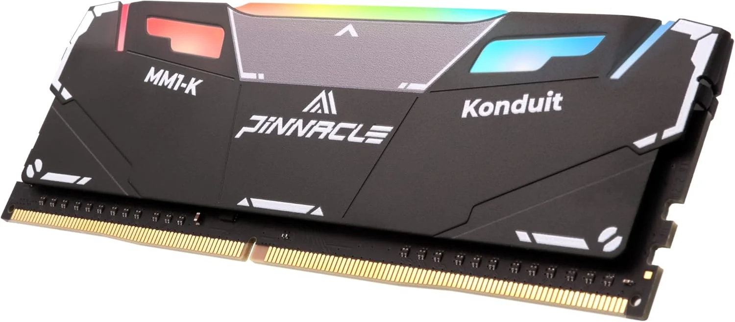 رم گیمینگ Timetec Pinnacle Konduit RGB با ظرفیت 8 گیگابایت DDR4 3600MHz PC4-28800 CL18-22-22-42 XMP2.0 اورکلاک 1.35V سازگار با AMD و Intel برای ماژول رم کامپیوتر گیمینگ دسکتاپ - مشکی