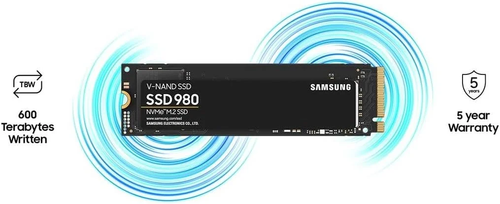 درایو حالت جامد داخلی سامسونگ 980 1 ترابایت PCIe 3.0 (تا 3.500 مگابایت در ثانیه) NVMe M.2 (SSD) (MZ-V8V1T0BW)